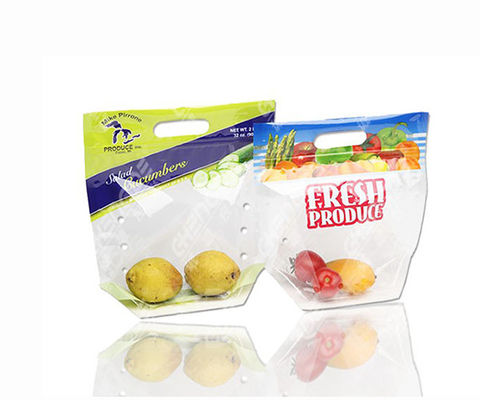 ถุงพลาสติกใส LDPE นำกลับมาใช้ใหม่ได้ ถุงผลไม้ ถุงพลาสติกใสมีหูหิ้ว