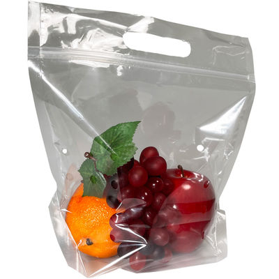 Zip Lock ถุงพลาสติก Ziplockk พิมพ์โลโก้ Fruit Stand Up Pouch พร้อมหูหิ้ว